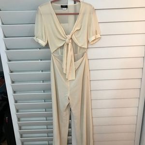 Off White Pant Romper